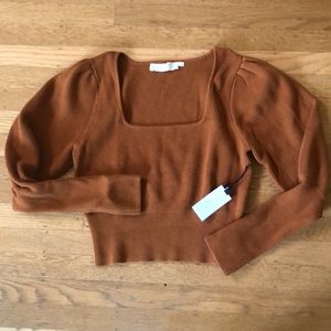 NWT ASTR cropped ribbed sweater.